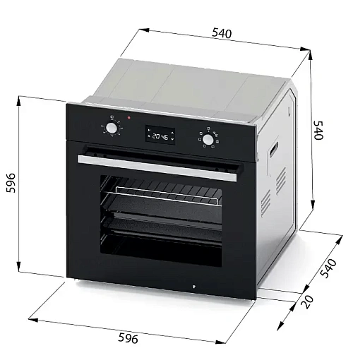 Электрический духовой шкаф Evelux EO 640 PB