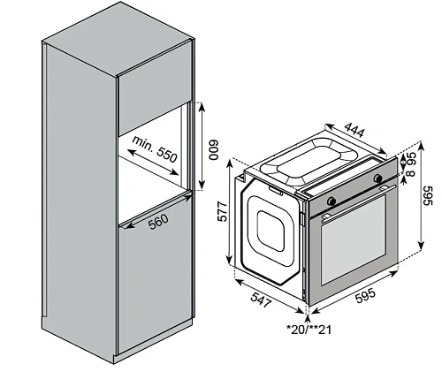 Духовой шкаф электрический HF 603 GR