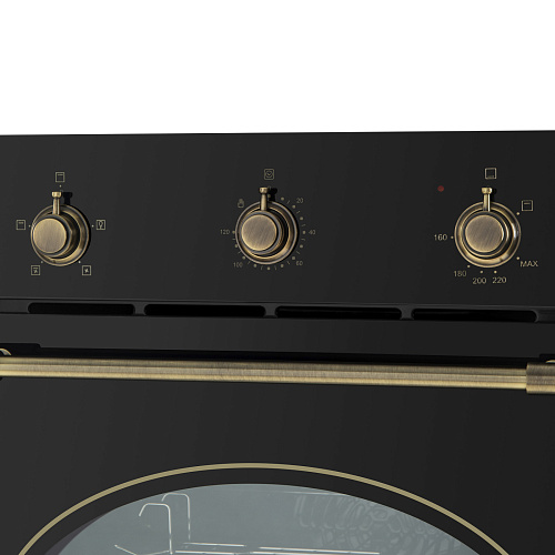 Шкаф духовой газоэлектрический MAUNFELD EOGC604RBG.MT Slim
